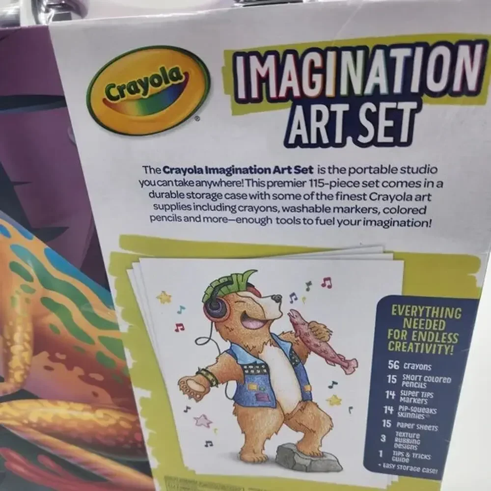 Crayola Imagination Art Coloring Set, 115 Pcs, Art & Craft Kit Drawing Coloring